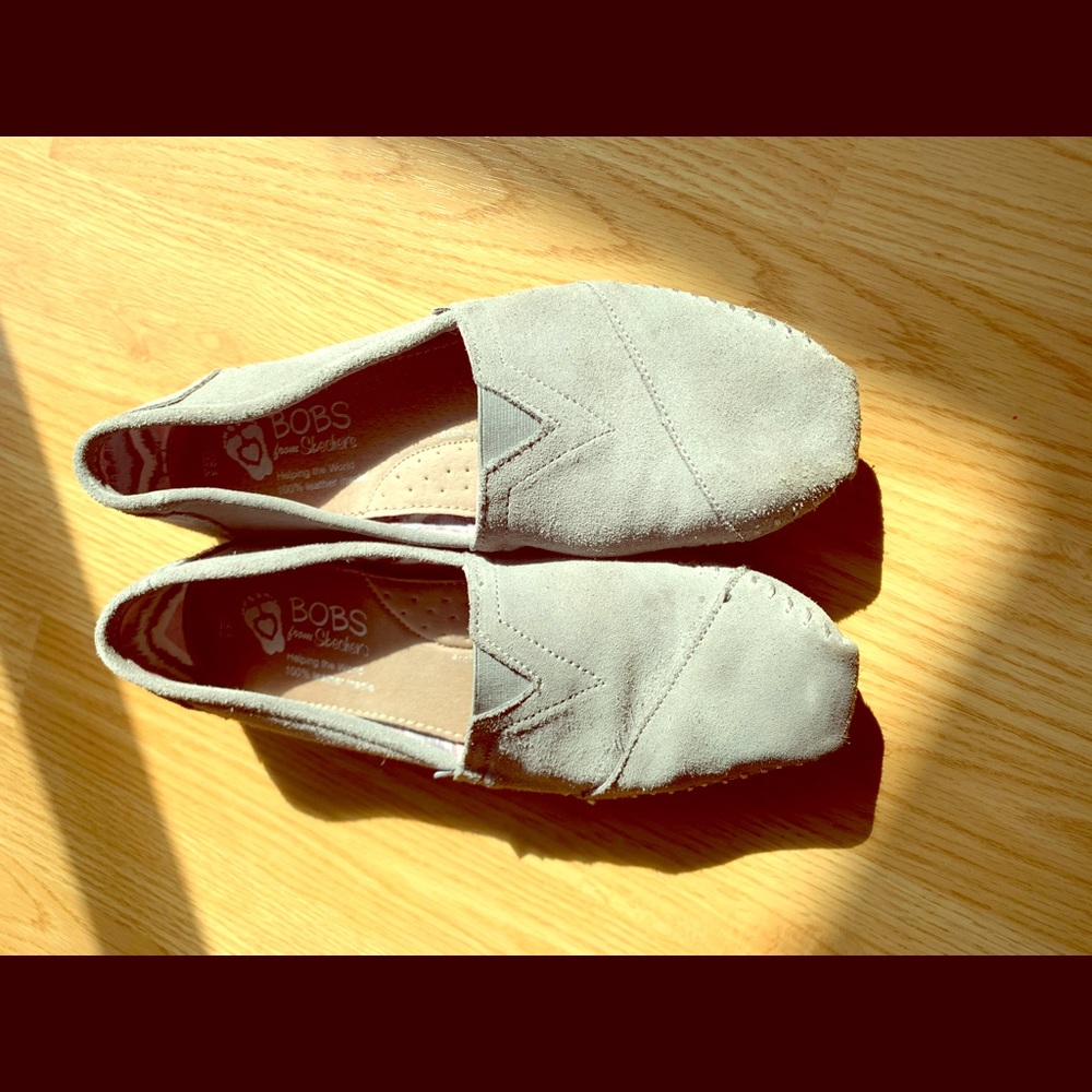 Bobs grey suede 8.5
